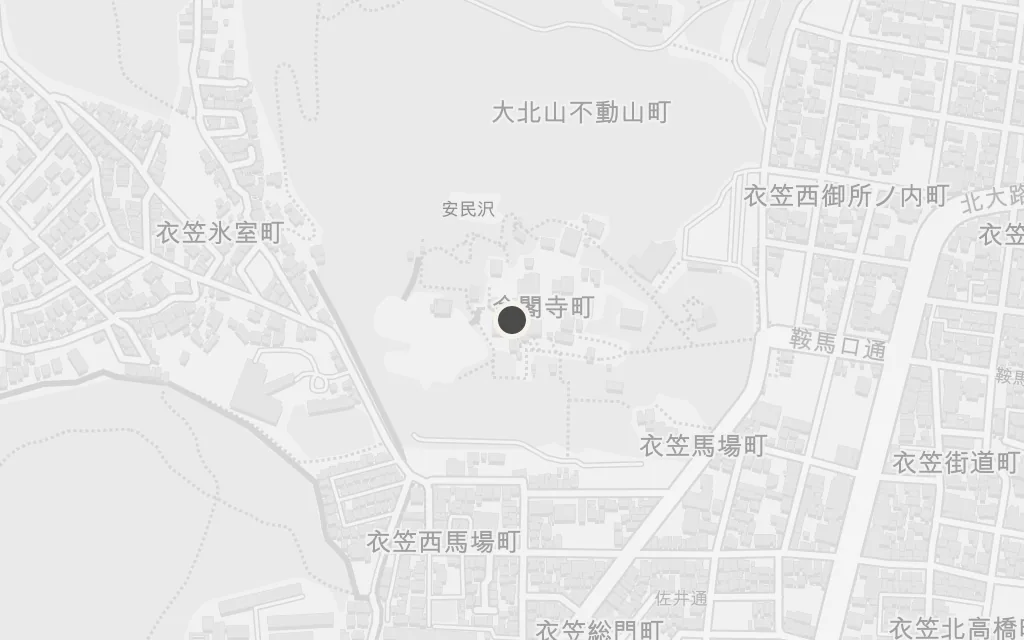 Map of Kinkaku-ji (the Golden Pavilion) today