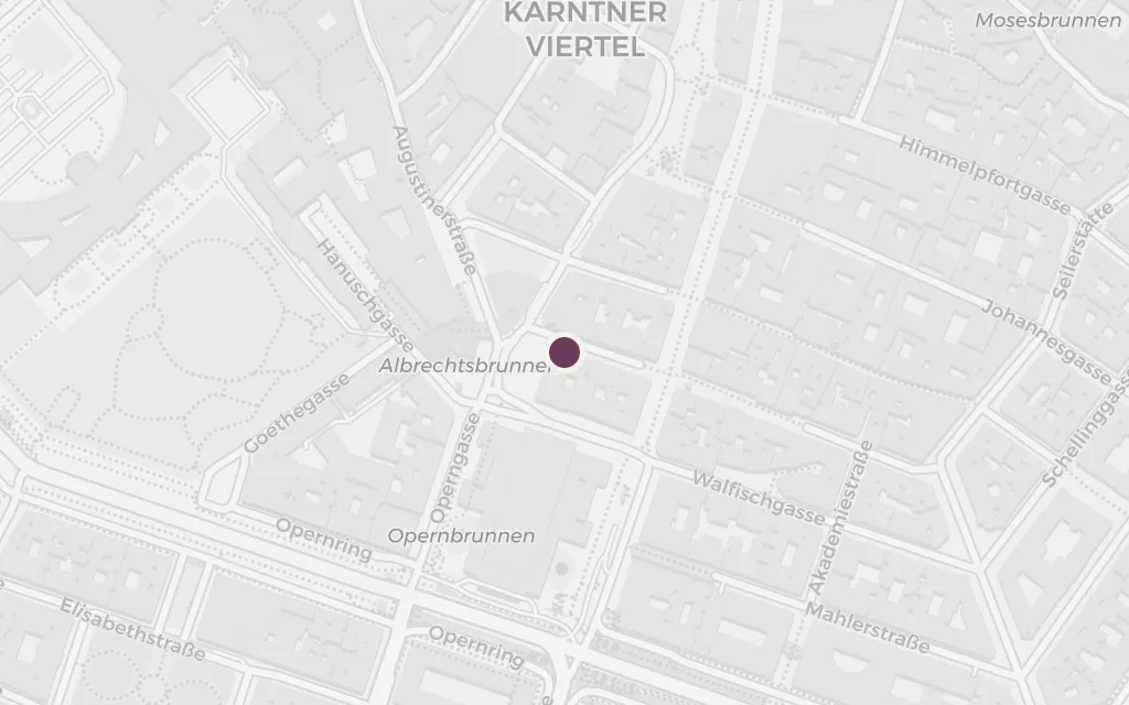 Map of Café Mozart, central Vienna today