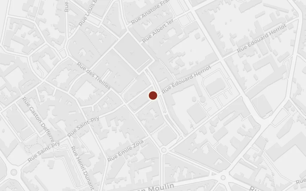 Map of The convent at Béthune today