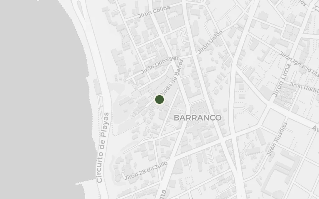 Map of Barranco, by the sea today