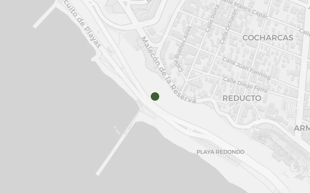Map of The Costa Verde seafront today