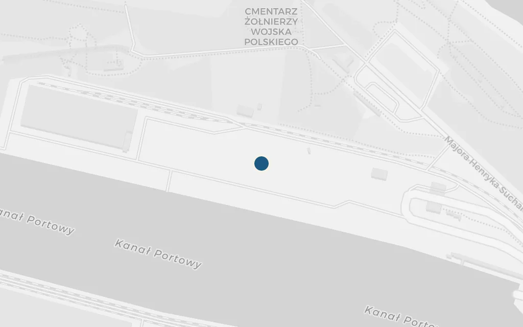 Map of The harbour breakwater at Neufahrwasser today