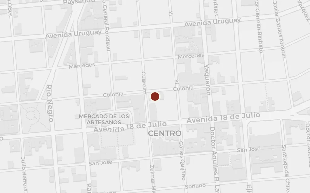 Map of Avenida 18 de Julio today