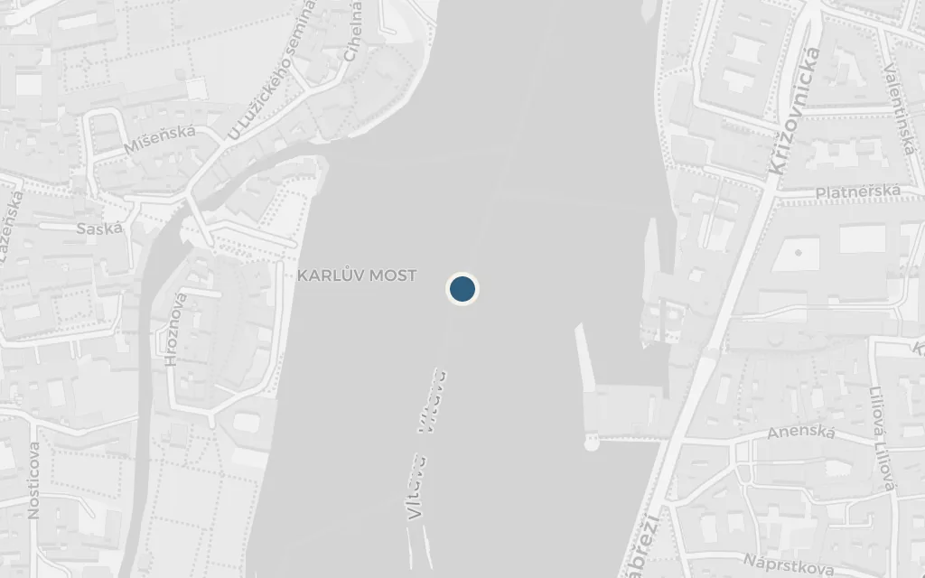 Map of Charles Bridge and the Old Town today