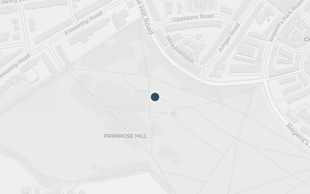 Map of Primrose Hill: the Martians dead today
