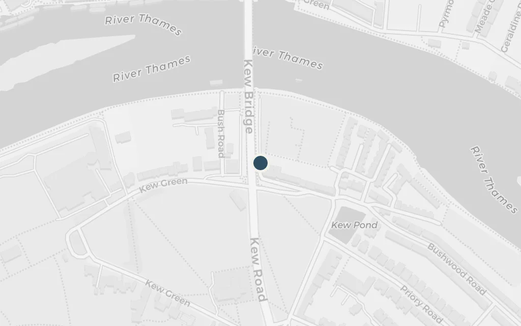 Map of Richmond and Kew: toward London today