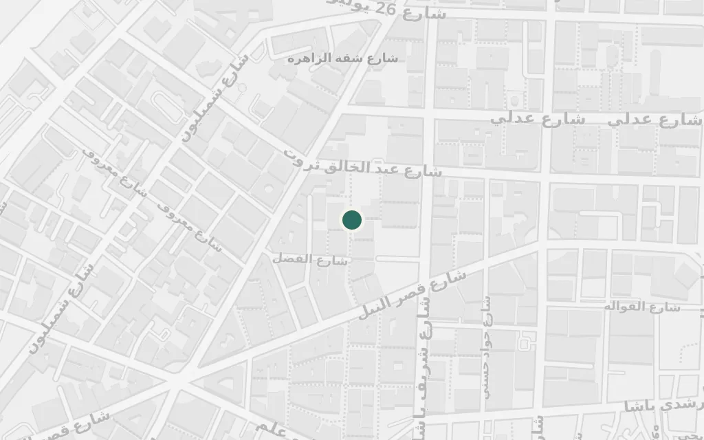 Map of The bars and offices of Wust el-Balad today