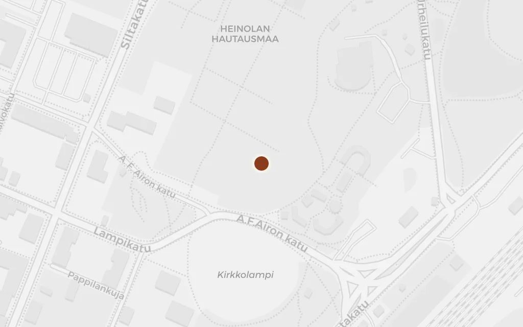 Map of The lake country road, near Heinola today