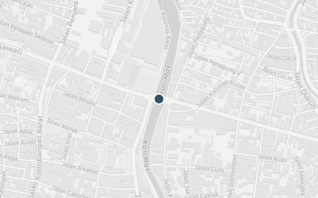 Map of The colonial city, Surabaya today