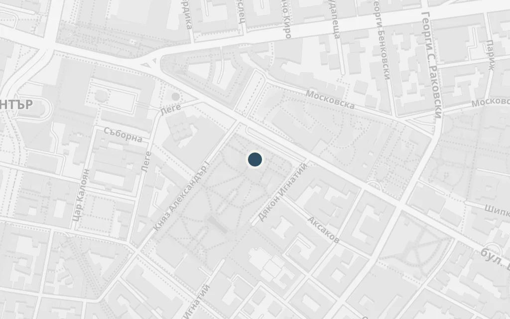 Map of The former Georgi Dimitrov Mausoleum site today