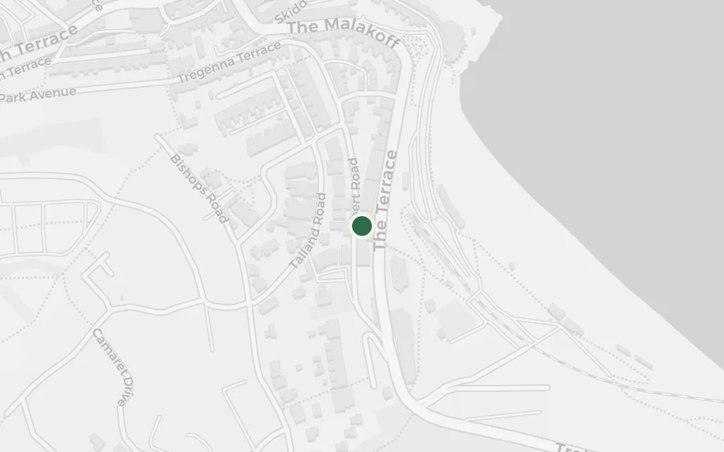 Map of The garden and the bay today