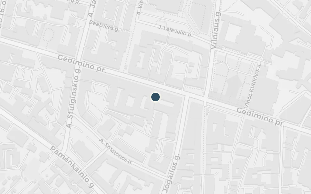 Map of Gediminas Avenue (then Lenin Prospekt) today