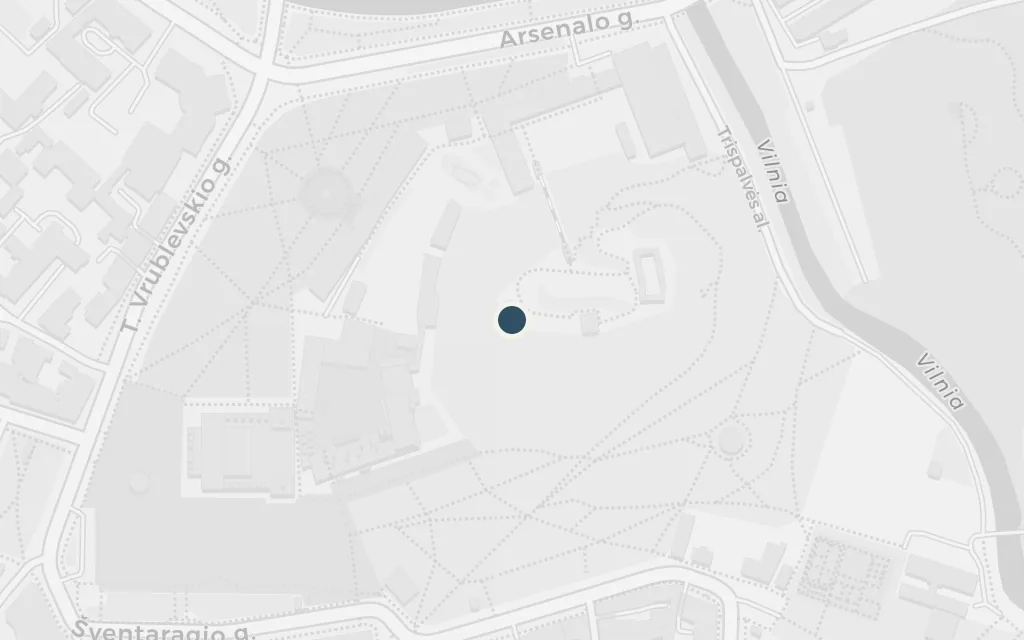 Map of Gediminas Tower and Castle Hill today