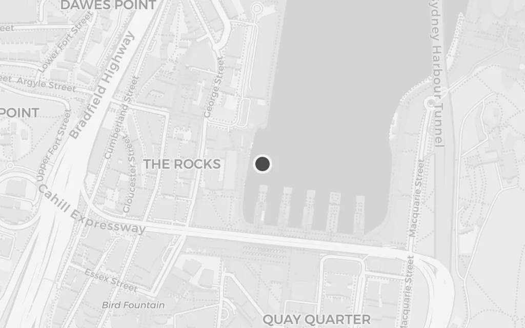 Map of Sydney (the departure) today