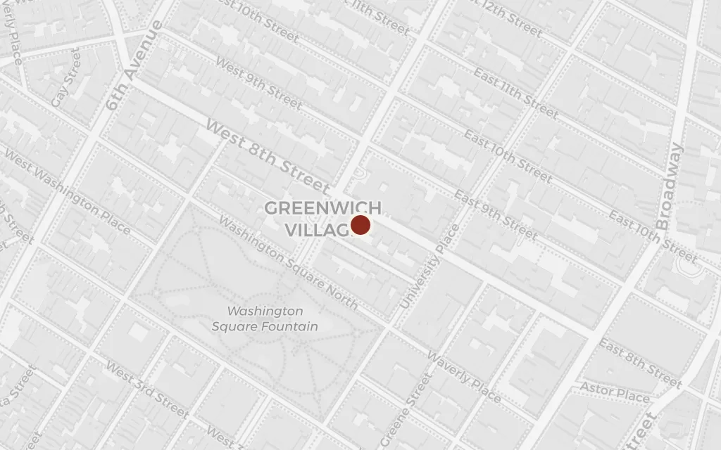 Map of The house on the Square, in later years today