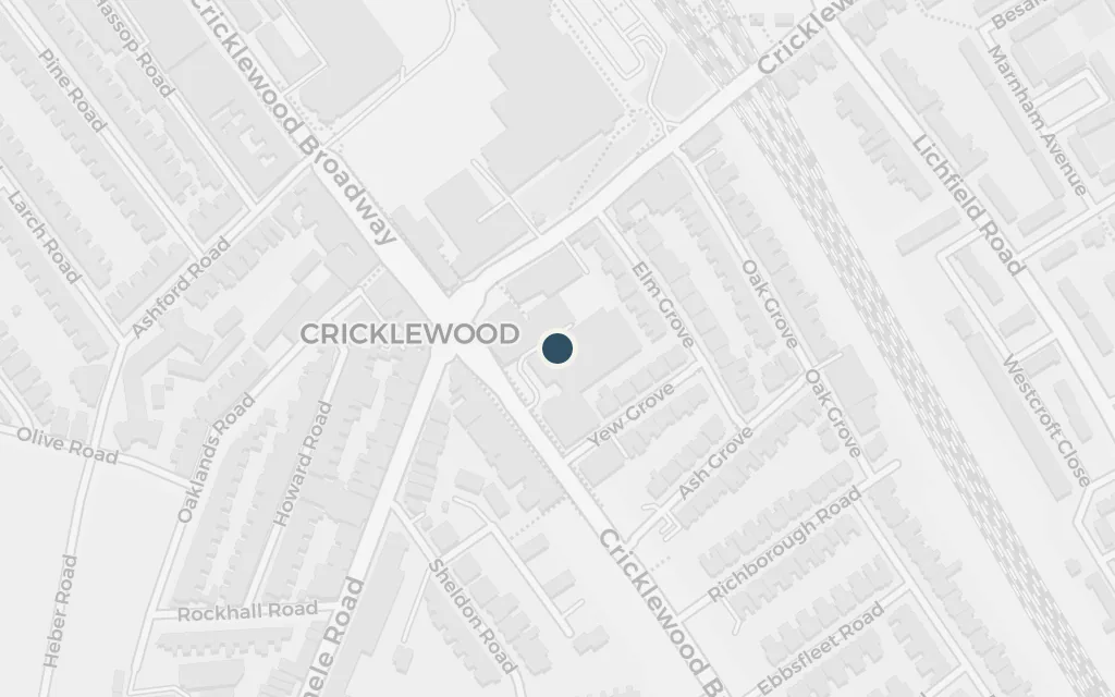 Map of Cricklewood Broadway today