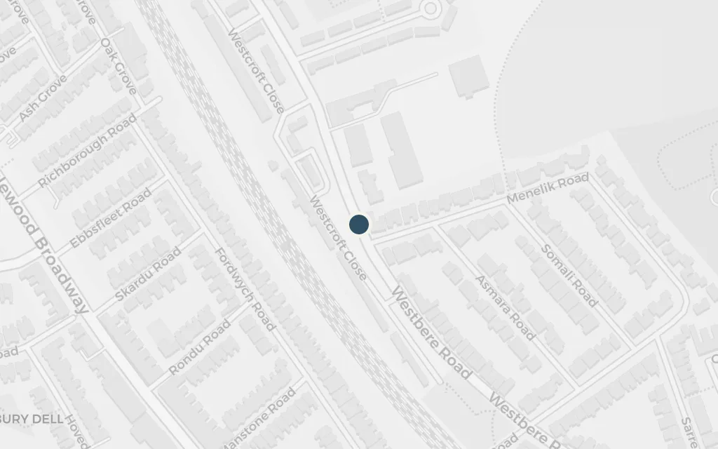 Map of Glenard Oak School, Cricklewood today
