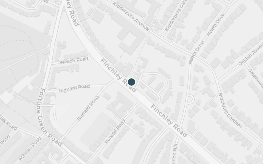 Map of O'Connell's Pool House, Finchley Road today