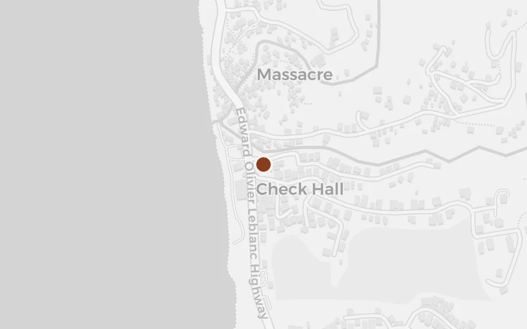 Map of The landing at Massacre today