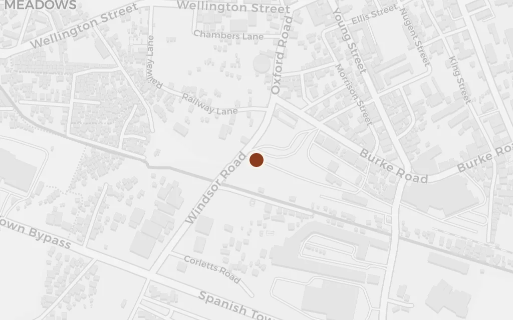 Map of The convent, Spanish Town today