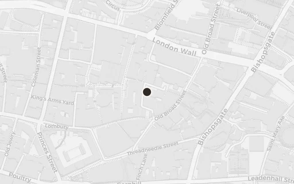Map of Cromwell's house, Austin Friars today