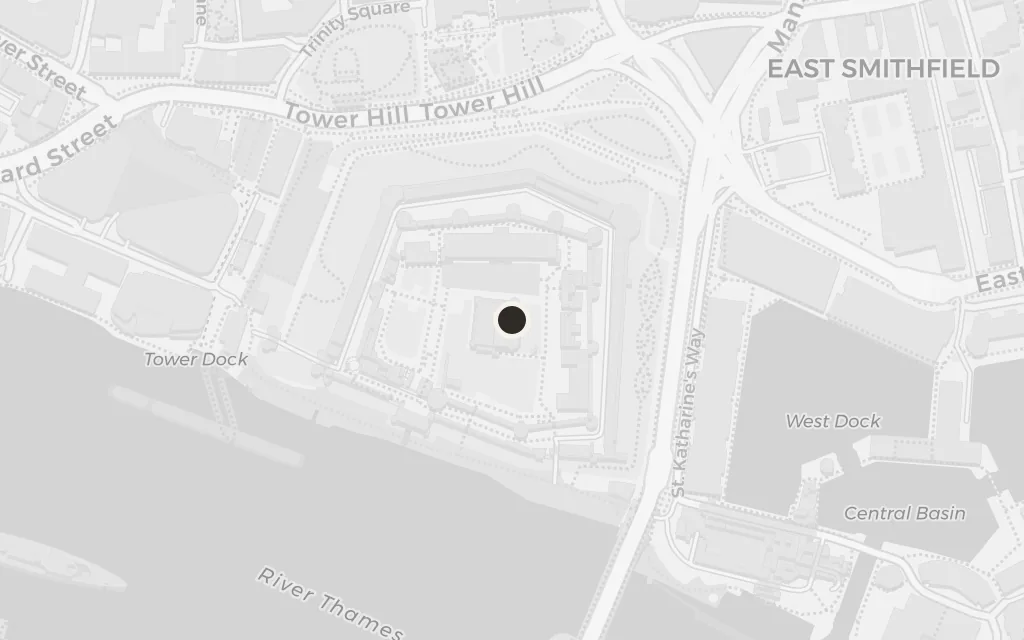 Map of The Tower of London today