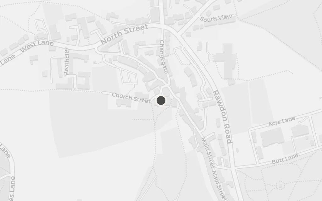 Map of Gimmerton kirkyard (Haworth Church) today