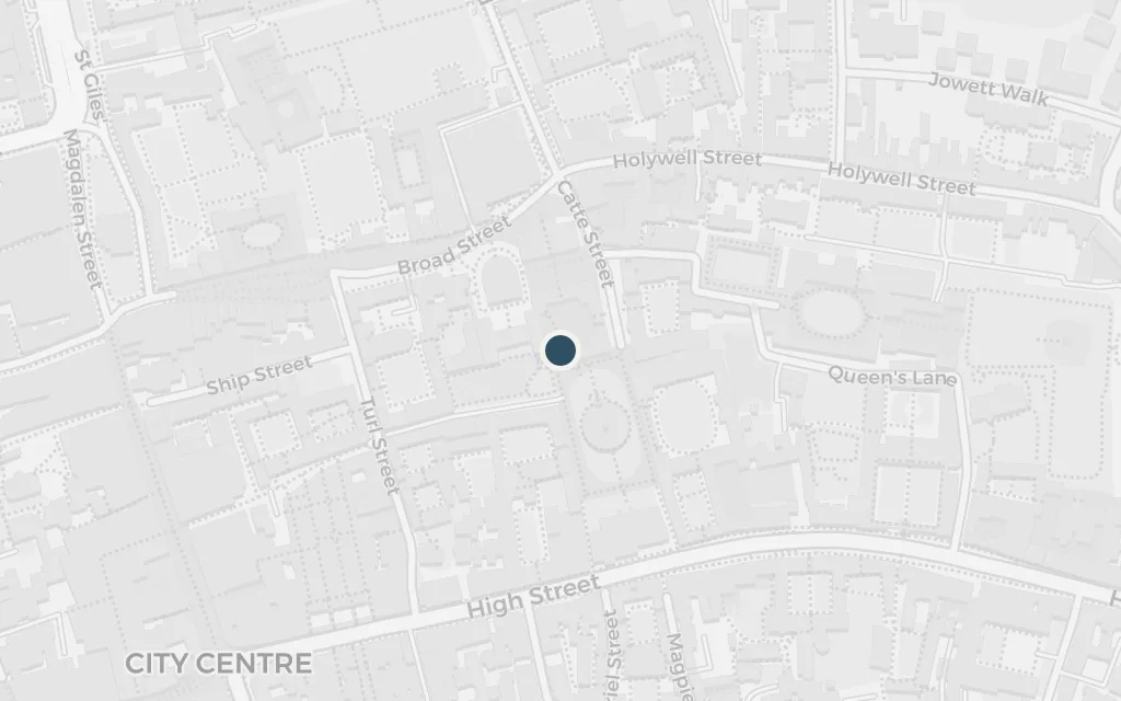Map of Broad Street and the Bodleian today